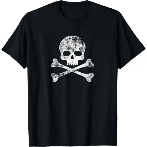 Skull Crossbones Skeleton Jolly Roger T-Shirt Made in USA Hoodie, Sweatshirt | RetroVerseTees.com