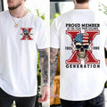 Skull Halloween Gen X Shirt, Gen X Sarcastic Two Sides Shirt, Proud Member Generation Shirt, Unisex Short Sleeve Tee,...