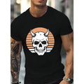 Skull New Casual Crew Neck Men's T-Shirt Made in USA Hoodie, Sweatshirt | RetroVerseTees.com