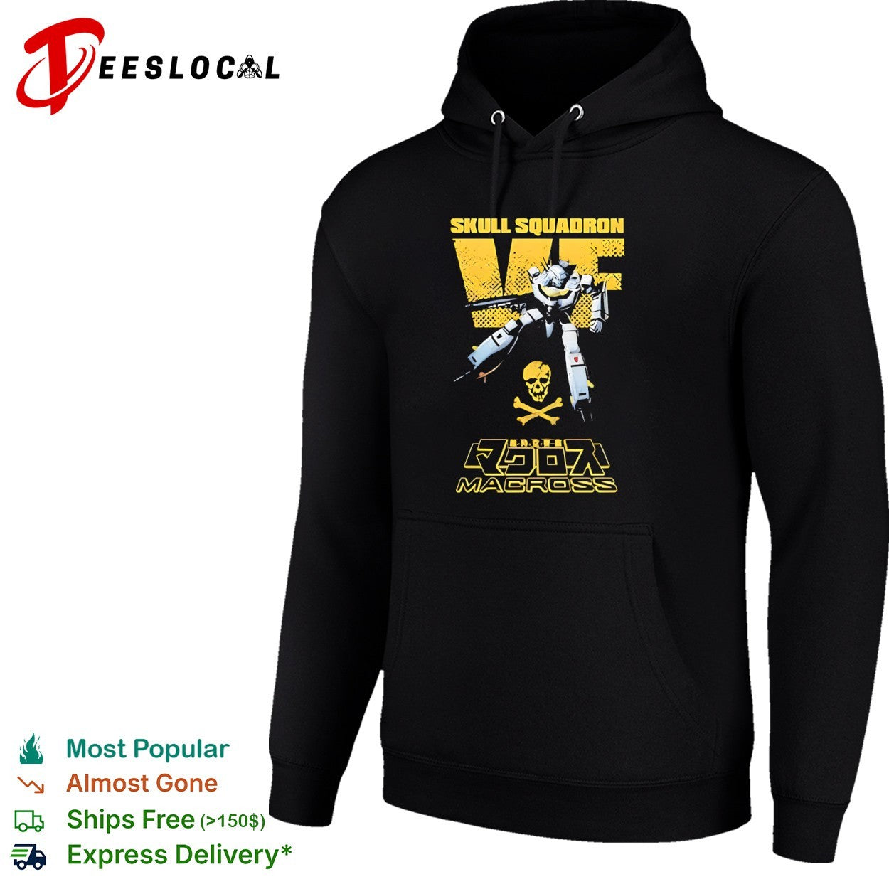 Skull Squadron VF Macross Roy Focker Valkyrie Robotech Anime shirt