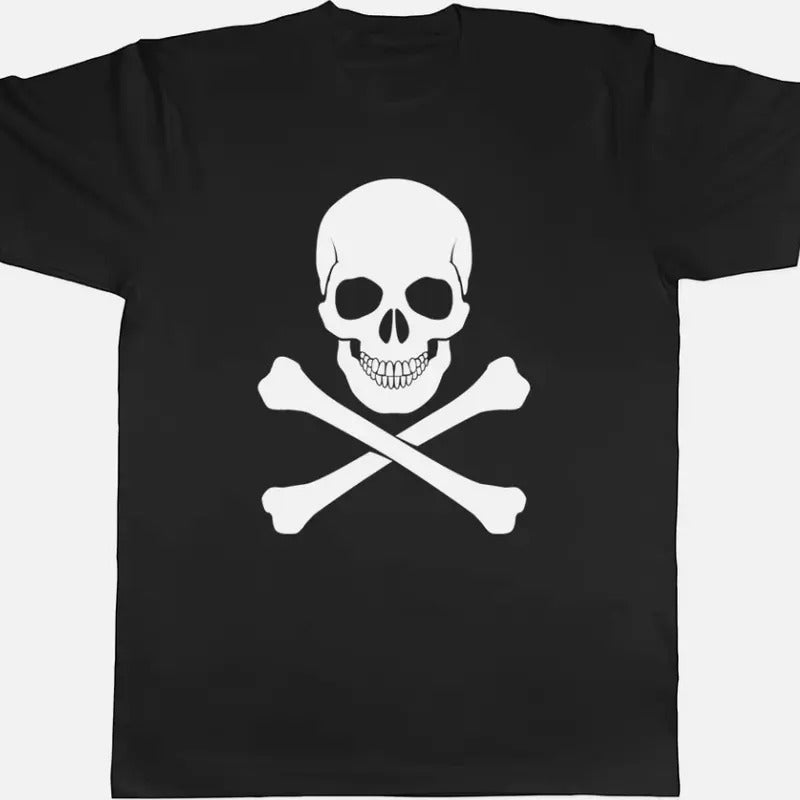 Skull and Crossbones Gothic Unisex Mens Womens T-Shirt Tee Hoodie, Sweatshirt | RetroVerseTees.com