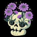 Skull With Purple Flowers