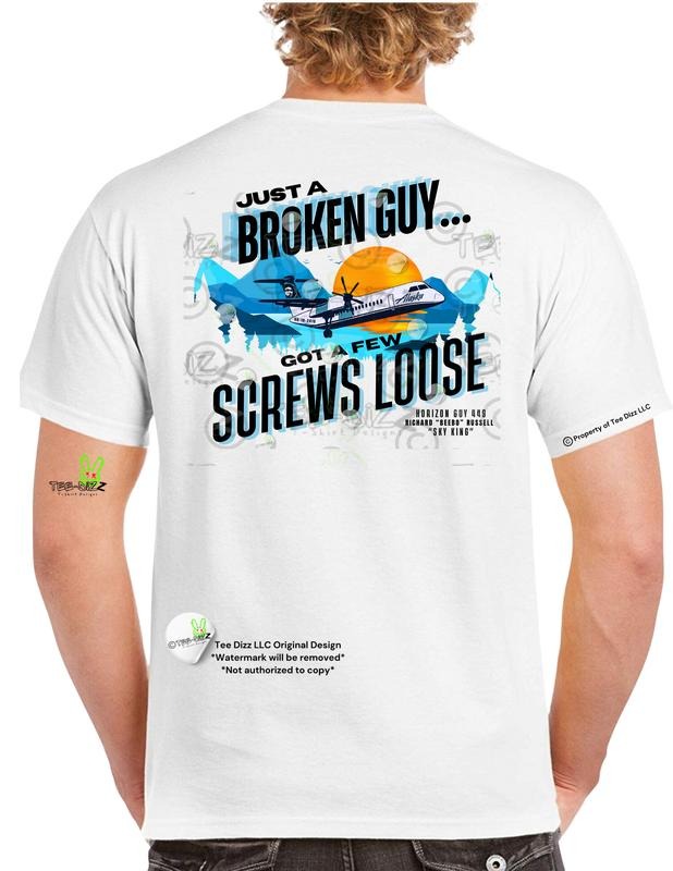 SkyKing: Broken guy, got a few screws loose - Men's T-shirt - Mental Health Awareness Hoodie, Sweatshirt | RetroVerseTees.com