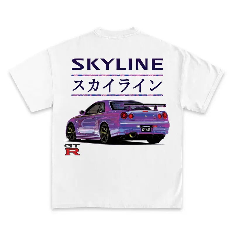 Skyline GTR JDM Racing T-Shirt - Men's Premium Cotton Comfort Shirt - Menswear Hoodie, Sweatshirt | RetroVerseTees.com