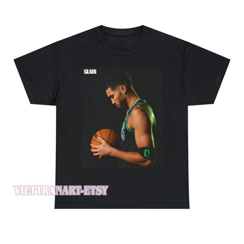Slam Cover Tee T-Shirt, Jayson Tatum T-Shirt, 100% Cotton Unisex Shirt, Gift For Fan Hoodie, Sweatshirt | RetroVerseTees.com