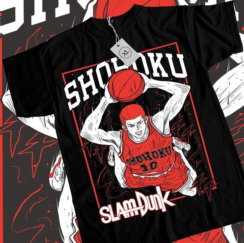 Slam Dunk T-Shirt S-4XL Hanamichi Basketball Anime Sport Manga shirt Tee Tshirt S-4XL Hoodie, Sweatshirt | RetroVerseTees.com