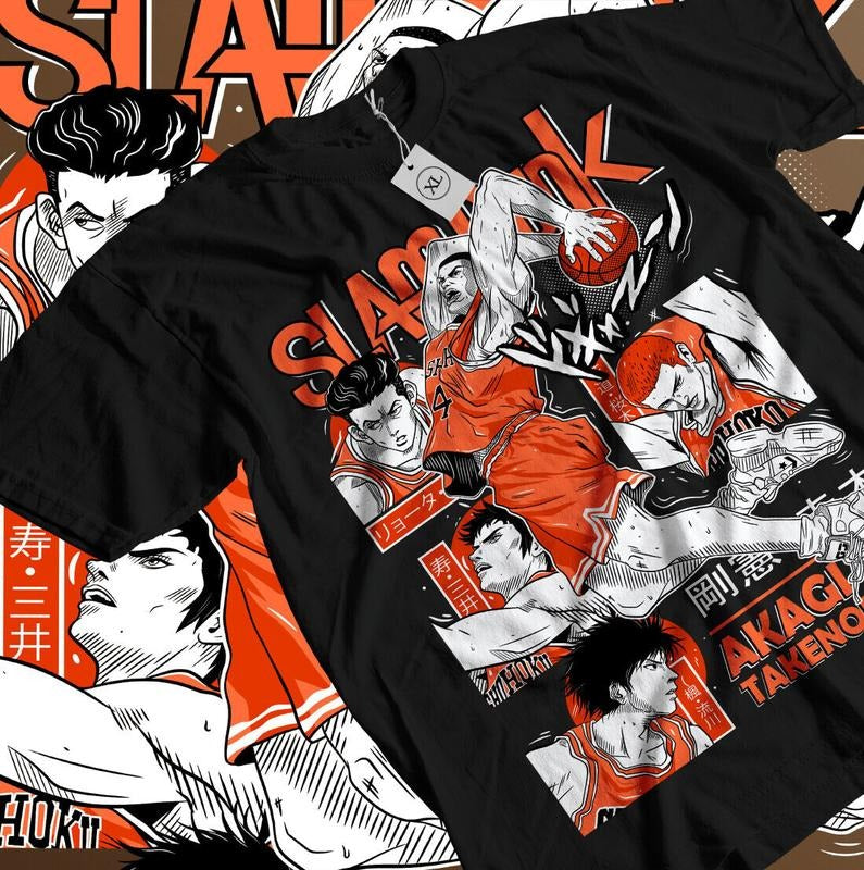 Slam Dunk T-Shirt S-4XL Slam Dunk Team Basketball Anime Sport Manga Shirt Tshirt S-4XL Hoodie, Sweatshirt