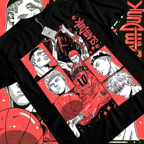 Slam Dunk T-shirt Slam Dunk Team Basketball Anime Sport Manga All Size Hoodie, Sweatshirt | RetroVerseTees.com