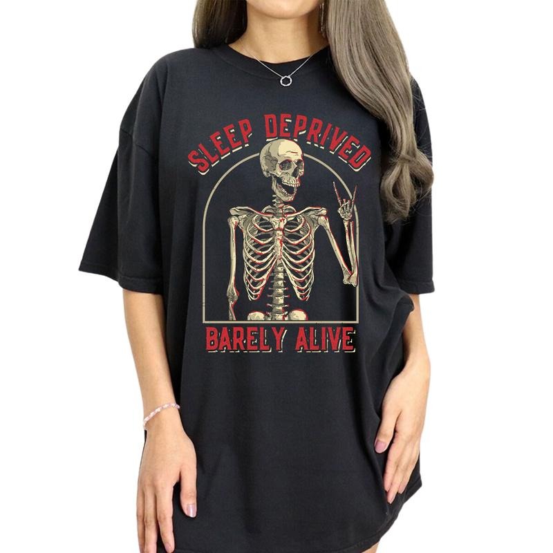 Sleep Barely Alive Vintage Shirt, Humor Vintage Tee, Funny Graphic Printed Tee, Unisex Unhinged Shirt, Never Better...