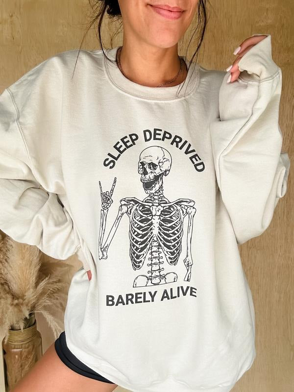 Sleep Deprived Graphic Pullover T-Shirts, Hoodie, Sweatshirt | RetroVerseTees.com