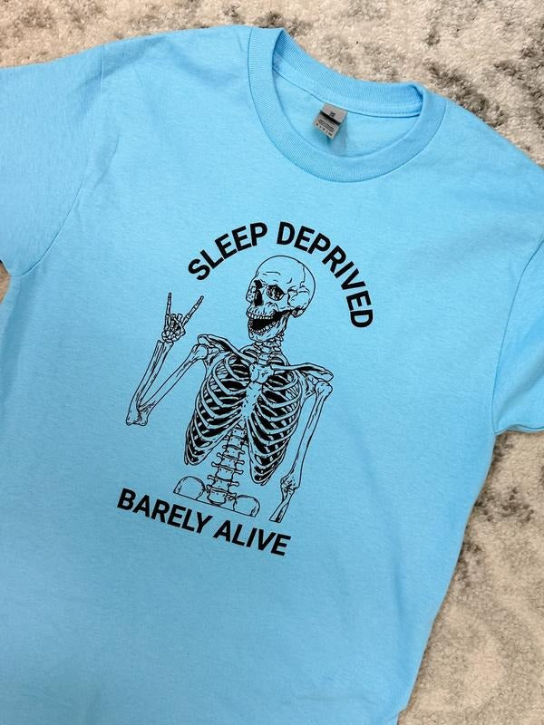 Sleep Deprived Graphic Tee Hoodie, Sweatshirt | RetroVerseTees.com