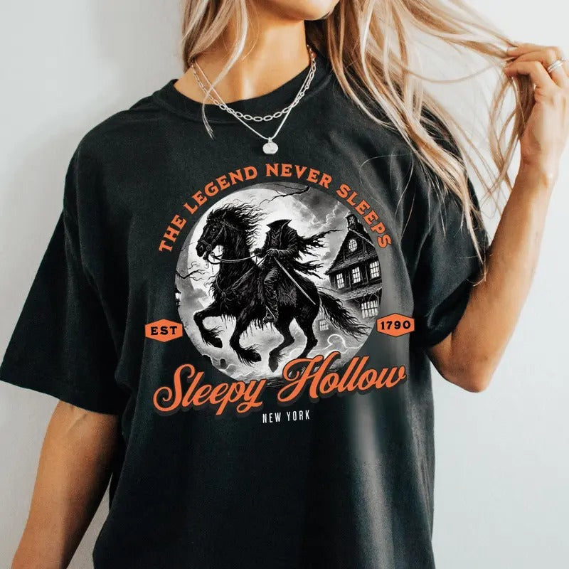 Sleepy Hollow Shirt | Headless Horseman Dark Academia Tee | Spooky Ichabod Crane Halloween Sweatshirt | Booktok...