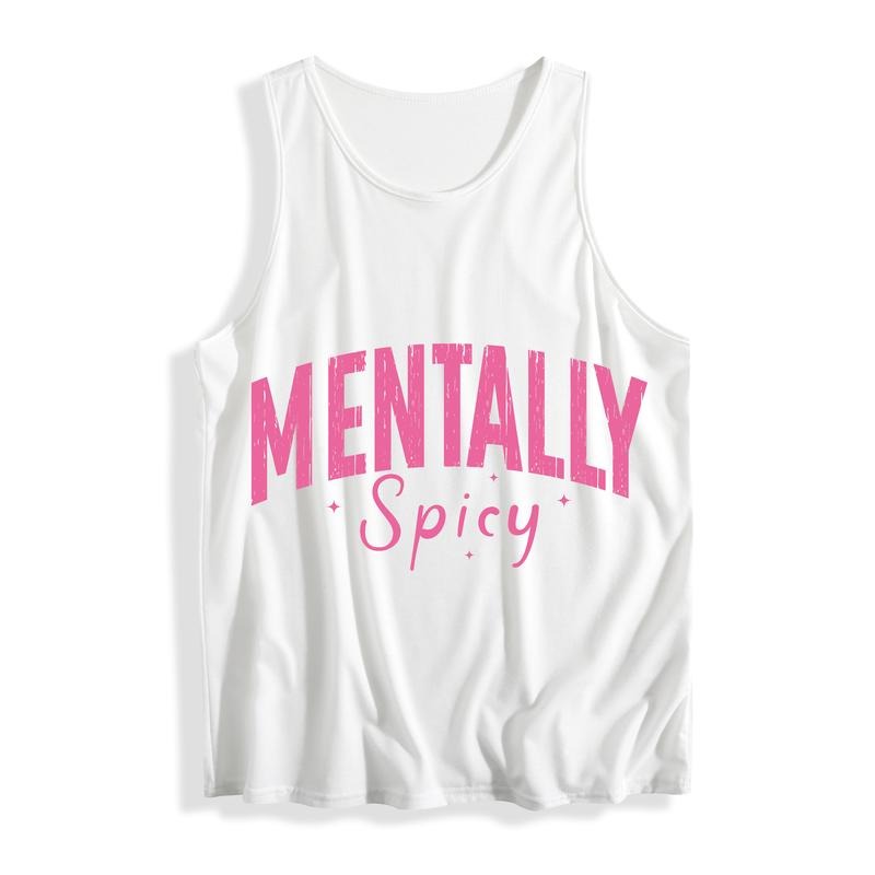 Sleeveless Vest with WB shield Bold "Mentally Spicy" Slogan for WB shield Trendy Edge style 02 T-Shirts, Hoodie, Sweatshirt