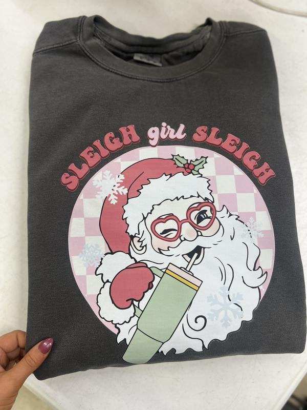 Sleigh Girl Sleigh Comfort Colors Sweatshirt T-Shirts, Hoodie | RetroVerseTees.com