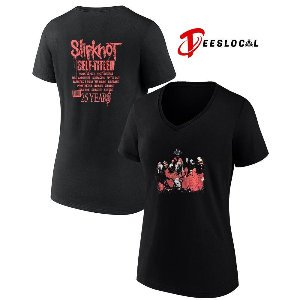 Slipknot self titled 25 years graphic tracklist graphic shirt