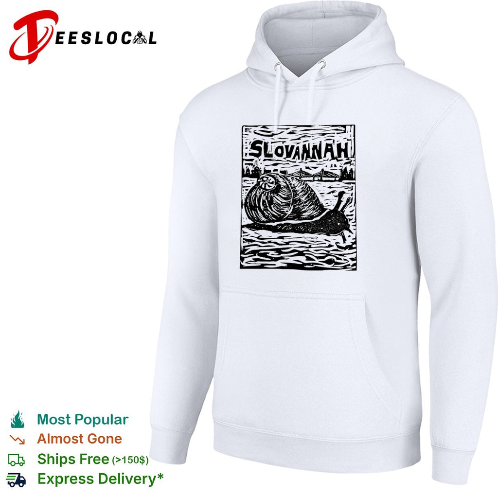 Slovannah Snail Woodcut Linocut Savannah shirt