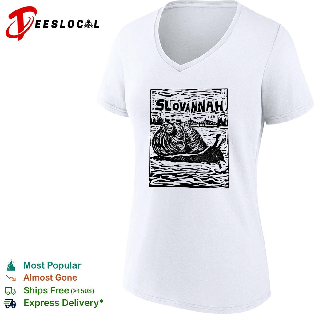 Slovannah Snail Woodcut Linocut Savannah shirt