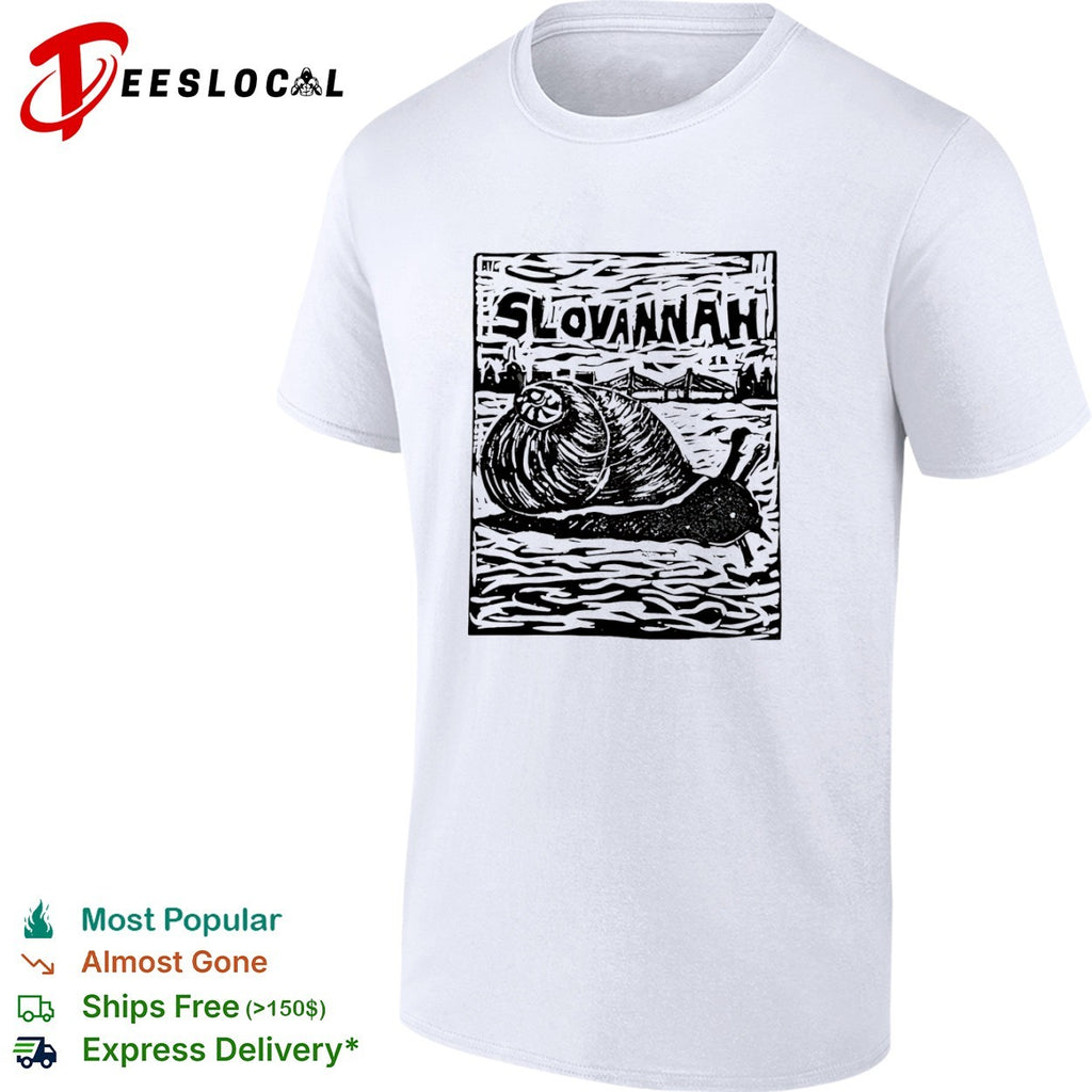 Slovannah Snail Woodcut Linocut Savannah shirt