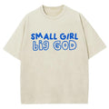 Small Girl Big God Unisex Washed T-Shirt, Christian Jesus  t shirts, Vintage 90s Graphic Tee Gift Cotton Top Womenswear...