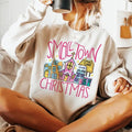 Small Town Christmas Coquette Tshirt Sweatshirt, Bible Verse Sweatshirt, Christmas Nativity , Unisex Sweater Pullover Tee...