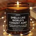 Smells Like World's Coolest Aunt Candle Gift For Aunt  Gift Candle Funny Aunt Candle Family Gift T-Shirts, Hoodie, Sweatshirt