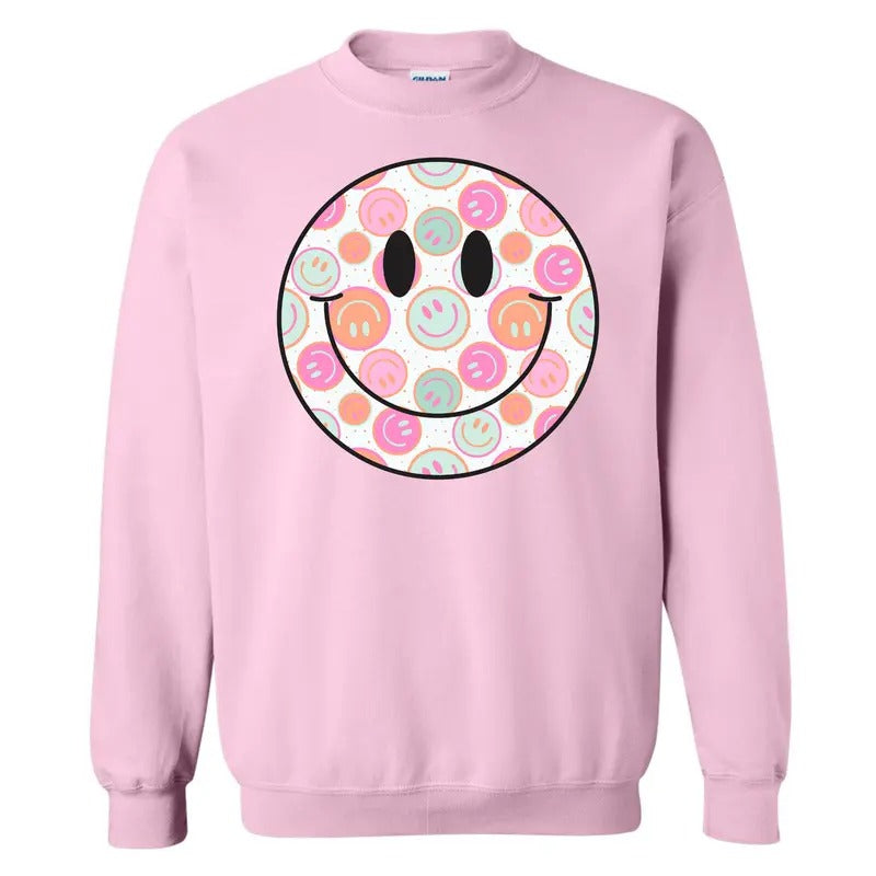 Smiles On Smiles Happy Face Sweatshirt 'NLB' T-Shirts, Hoodie | RetroVerseTees.com