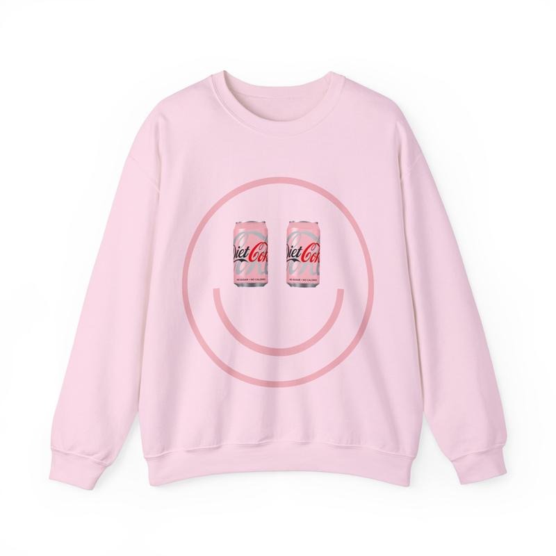Smiley Face Diet Coke Lover Oversized Crewneck Shirt Menswear Sweatshirt Hoodie | RetroVerseTees.com