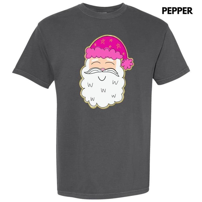Smiling Cartoon Santa Comfort Colors T-Shirt 'NLB' Hoodie, Sweatshirt | RetroVerseTees.com
