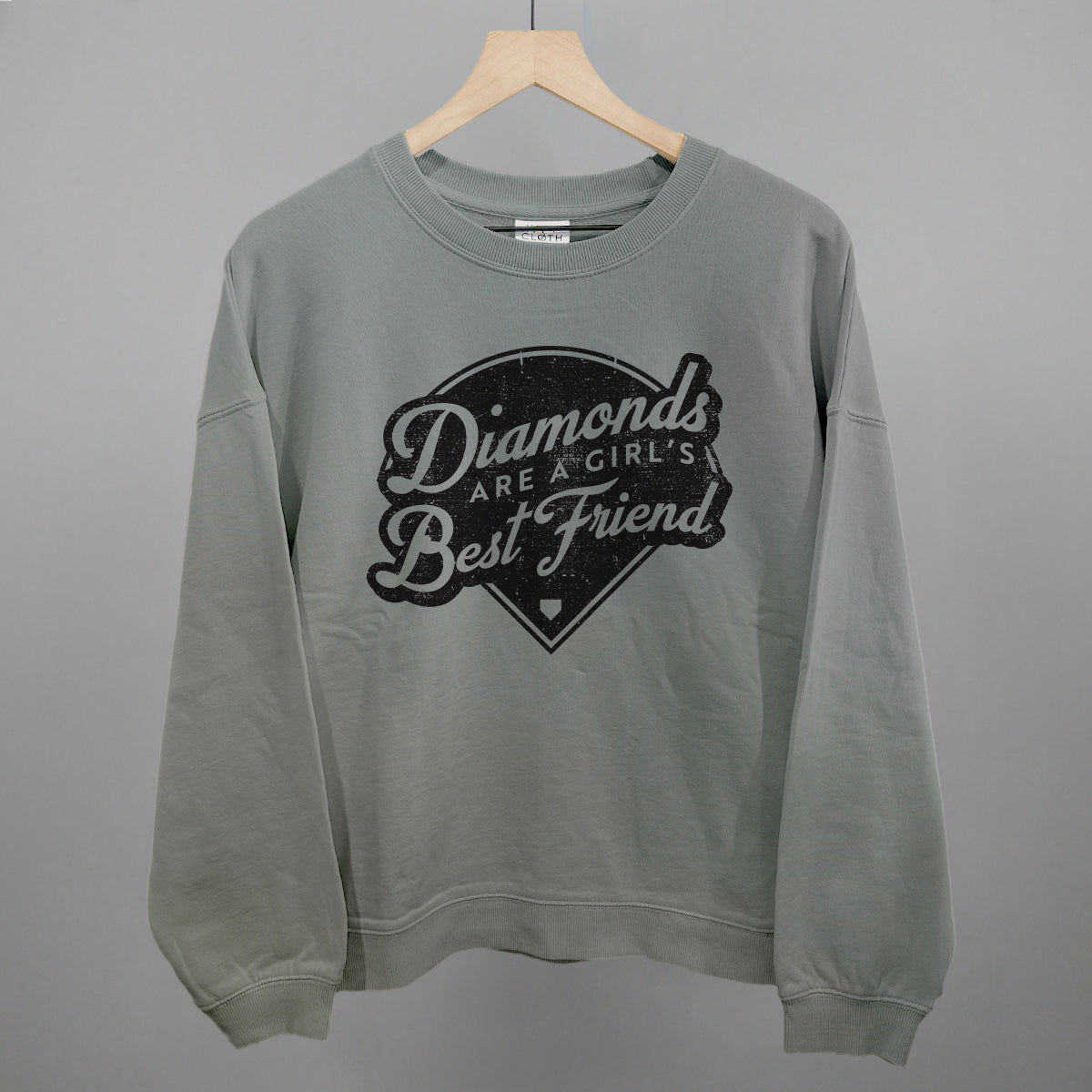 Diamonds Are A Girl's Best Friend (Vintage Script) T-Shirts, Hoodie, Sweatshirt | RetroVerseTees.com (Image 1)