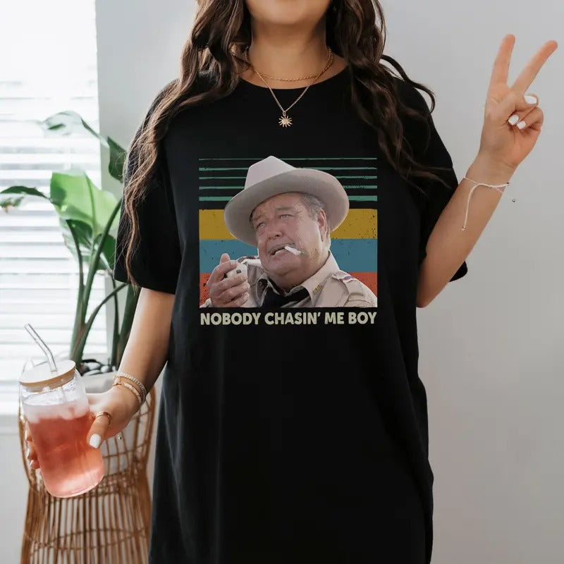 Smokey And The Bandit Shirt Vintage Nobody Chasin' Me Boy T Shirt Hoodie, Sweatshirt | RetroVerseTees.com