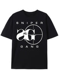Sniper Gang Logo Unique Cotton Men'WB shield T-Shirt - WB shield Fashionable Casual Must-Have! Graphic Streetwear Hoodie,...