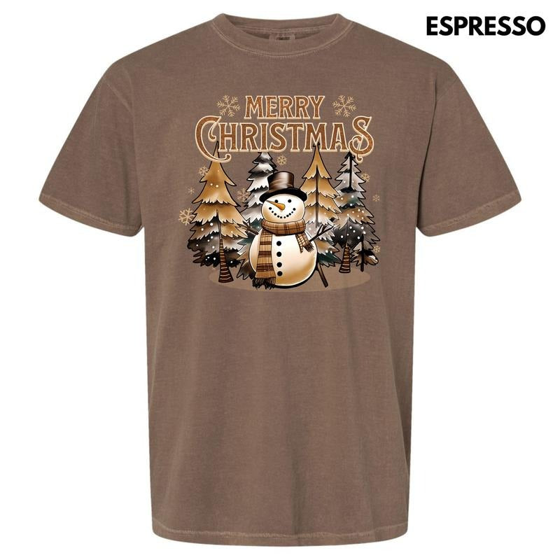 Snowman Merry Christmas Comfort Colors T-Shirt 'NLB' Hoodie, Sweatshirt | RetroVerseTees.com