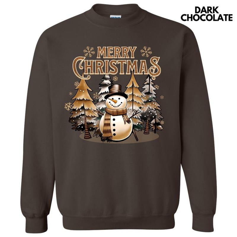 Snowman Merry Christmas Sweatshirt 'NLB' T-Shirts, Hoodie | RetroVerseTees.com
