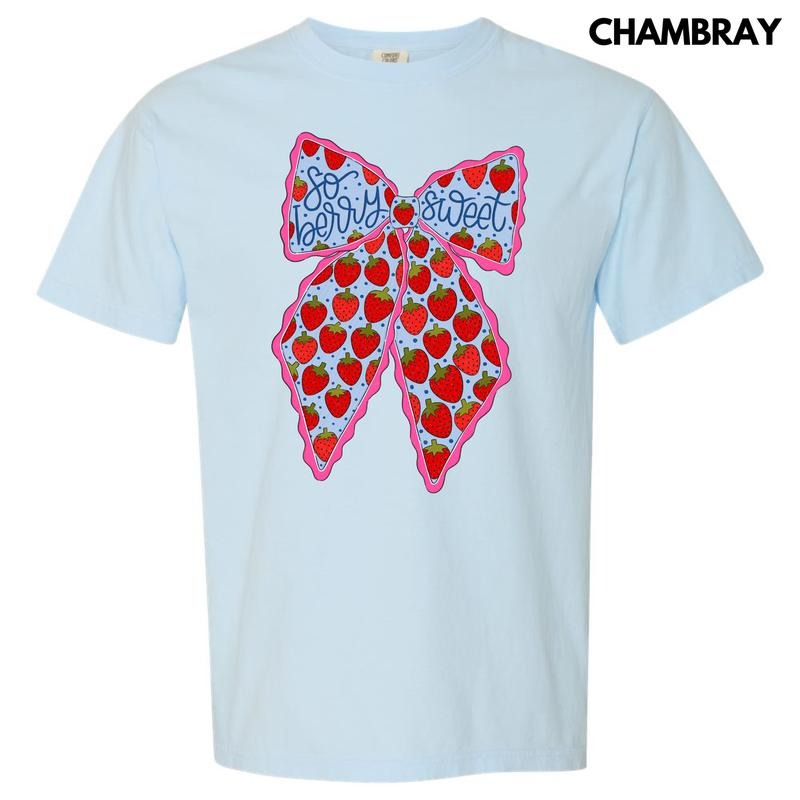 So Berry Sweet Bow Comfort Colors T-Shirt 'NLB' Hoodie, Sweatshirt | RetroVerseTees.com