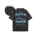 So I Will Praise You On The Mountain Christian Washed T-Shirt Pure Cotton Fabric Casual Streetstyle Crew Neck Short...