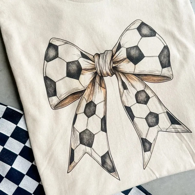 Soccer Bow Graphic Top T-Shirts, Hoodie, Sweatshirt | RetroVerseTees.com