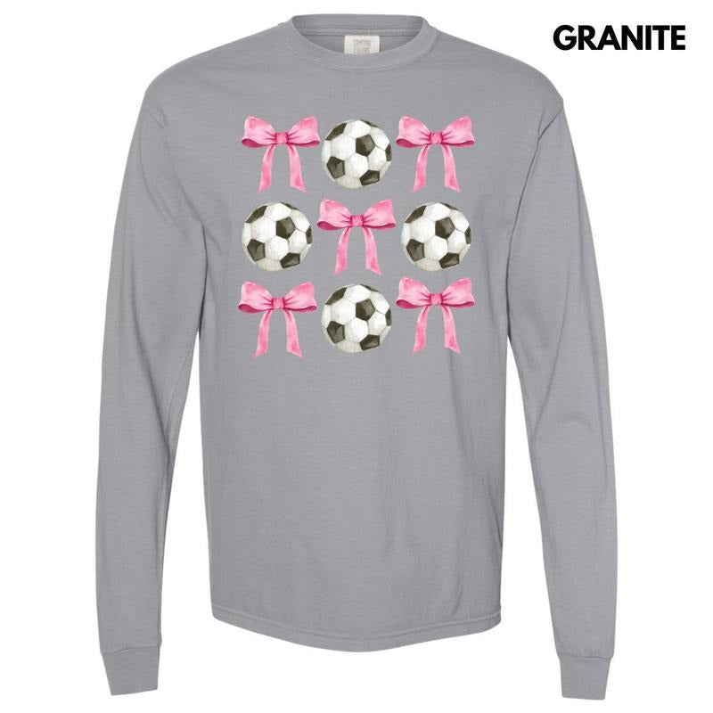 Soccer Coquette Collage Long Sleeve Comfort Colors T-Shirt 'NLB' Hoodie, Sweatshirt | RetroVerseTees.com