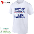 Soccer Dudes American flag beach scene shirt