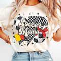 Soccer Mama T-Shirt Soccer With Coquette T-Shirt, Soccer Mom T-Shirt, Retro Soccer T-Shirt, Game Day , Soccer Coquette...