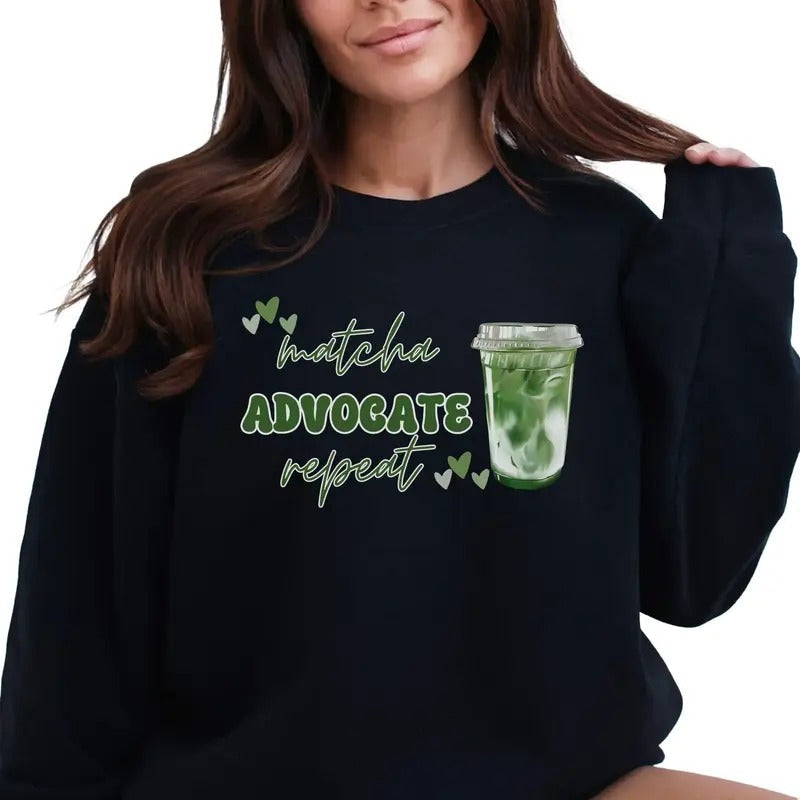 Social Worker Sweatshirt, Matcha Shirt, MSW Graduation Gift, Matcha Gift Social Work Shirt, Trendy Clothes Advocate...