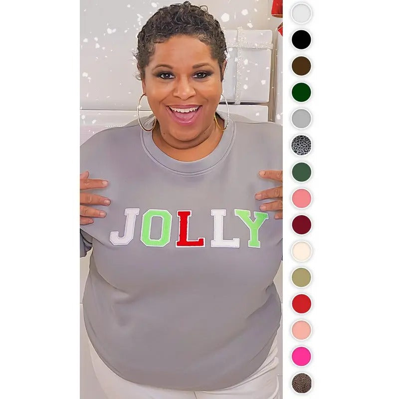 Soft Chenille Jolly Graphic Sweatshirt T-Shirts, Hoodie | RetroVerseTees.com