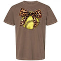Softball Leopard Bow Comfort Colors T-Shirt 'NLB' Hoodie, Sweatshirt | RetroVerseTees.com