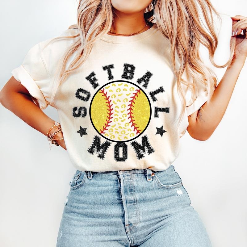 Softball Mom T-Shirt, Softball T-Shirt, Sports T-Shirt, Softball Mama T-Shirt Hoodie, Sweatshirt | RetroVerseTees.com