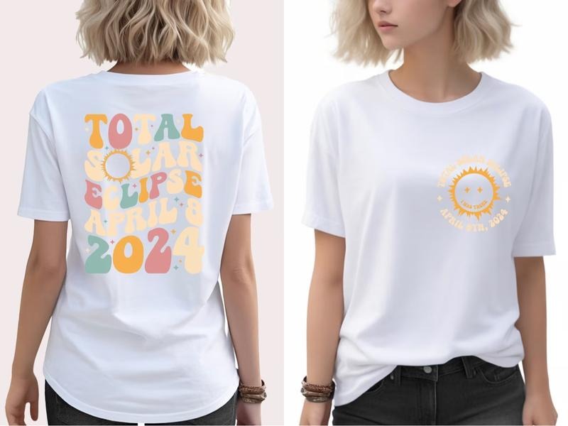 Solar Eclipse 2024 Shirt DRG, Double-Sided Shirt, April 8th 2024 Shirt, Eclipse Event 2024 Shirt DRG, Celestial Shirt,...