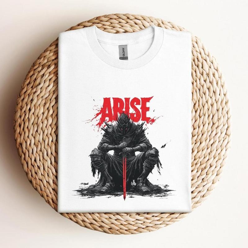 Solo Leveling "ARISE" Shirt, Igris Fanart, Shadow Monarch Anime Tee, Jinwoo Sung Manhwa Shirt, Everyday Wear, No Fuss...