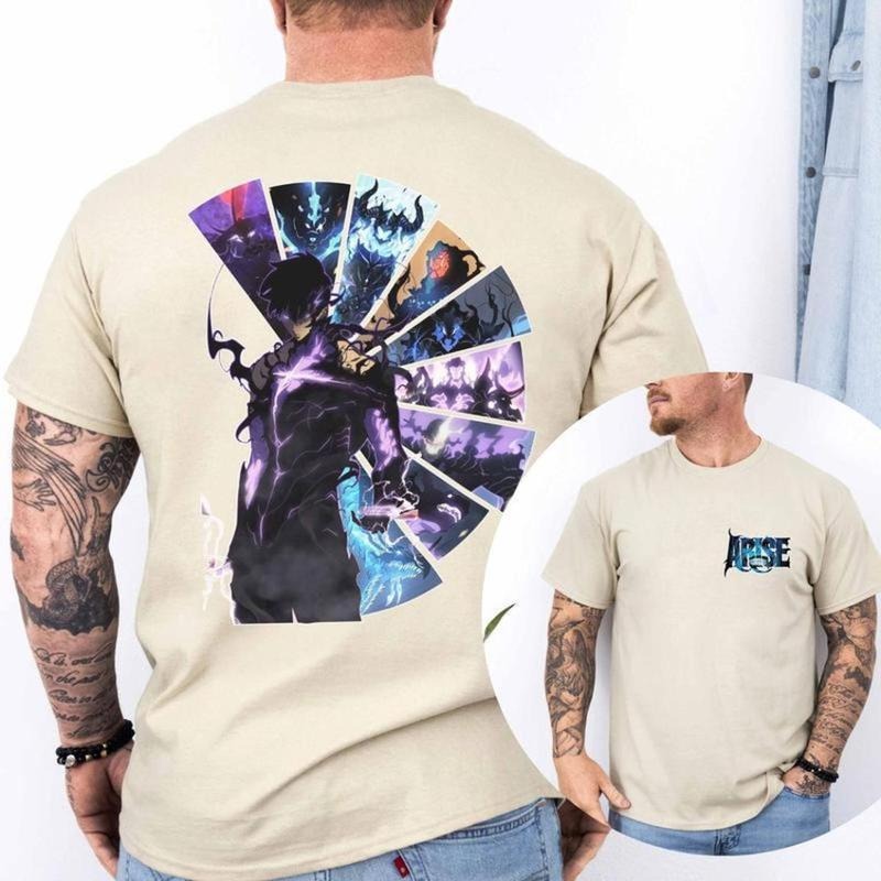 Solo Leveling Unisex Shirt, Sung Jin Woo Shirt, Cool Colors, Brighten Up Your Look, Relaxed Fit, Easygoing Feel Hoodie,...