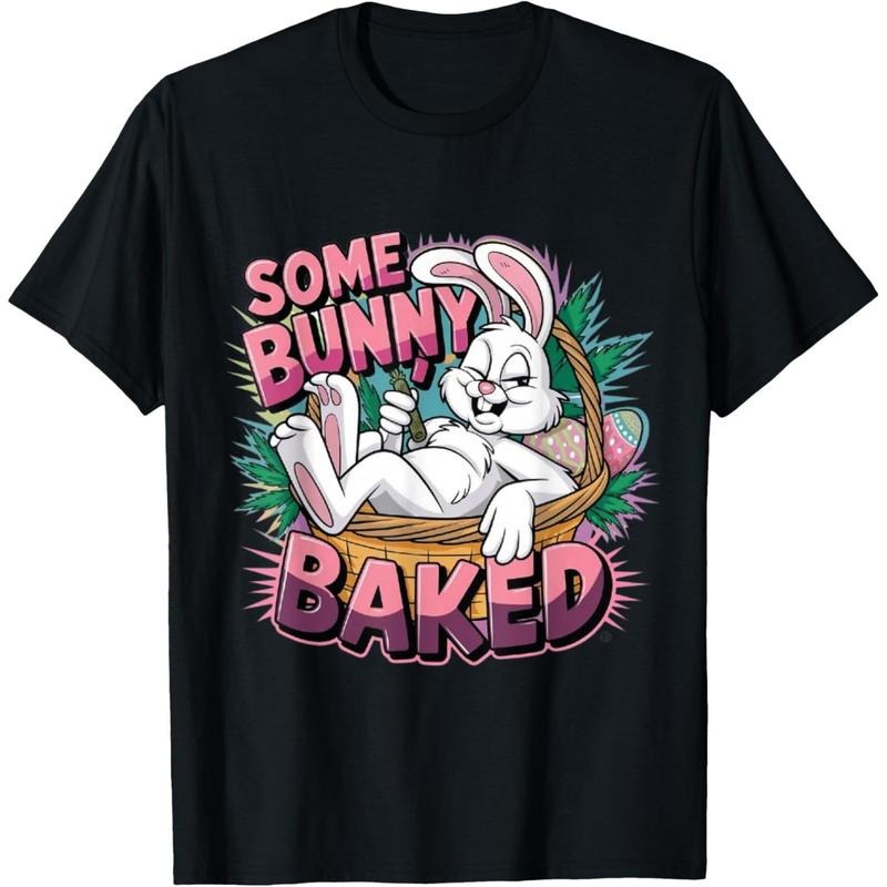 Some Bunny'WB shield Baked Easter Weed Smoking Rabbit Cannabis T-Shirt Hoodie, Sweatshirt | RetroVerseTees.com