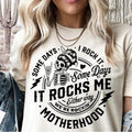 Some days I rock it some days it rocks me svg T-Shirt DRG, Motherhood svg T-Shirt, Rocking motherhood svg T-Shirt DRG,...