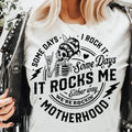 Some days I rock it some days it rocks me svg, Motherhood svg, Rocking motherhood svg, Funny motherhood skull svg, Mom...