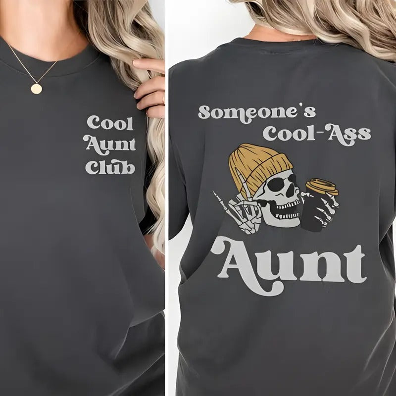 Someone's Cool Ass Aunt Front And Back  Shirt, Cool Aunts Club Graphic Tee, Aunt Gift, Auntie Shirt, Gift For Aunt...